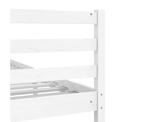 Estructura cama de madera maciza blanca super king 180x200 cm