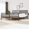 vidaXL Estructura de cama de madera maciza gris 200x200 cm