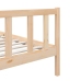 Estructura de cama individual pequeña madera maciza 75x190 cm