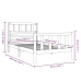 Estructura de cama individual pequeña madera maciza 75x190 cm