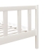 Estructura de cama individual madera maciza blanco 75x190 cm