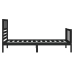 Estructura cama madera maciza individual negro 75x190 cm