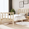 Estructura de cama individual de madera maciza 90x190 cm