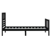 Estructura de cama individual de madera maciza negro 90x190 cm