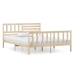 Estructura de cama doble pequeña de madera maciza 120x190 cm