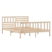 Estructura de cama doble pequeña de madera maciza 120x190 cm