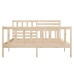 Estructura de cama doble pequeña de madera maciza 120x190 cm