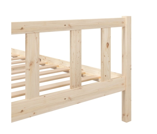 Estructura de cama doble pequeña de madera maciza 120x190 cm