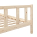 Estructura de cama doble pequeña de madera maciza 120x190 cm