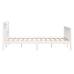 Estructura de cama doble de madera maciza blanco 135x190 cm