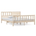 Estructura de cama de madera maciza 140x190 cm