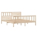 Estructura de cama de madera maciza 140x190 cm