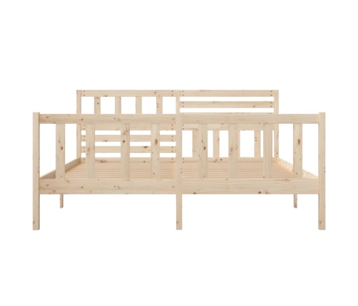 Estructura de cama de madera maciza 140x190 cm