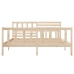 Estructura de cama de madera maciza 140x190 cm
