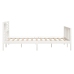 Estructura de cama de madera maciza blanca 140x190 cm