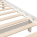 Estructura de cama de madera maciza blanca 140x190 cm