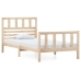 Estructura de cama madera maciza 90x200 cm