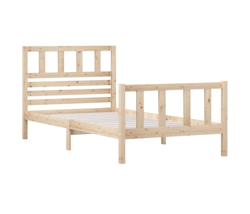 Estructura de cama madera maciza 90x200 cm