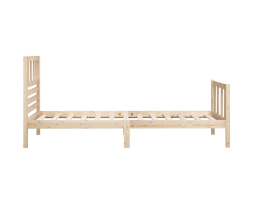 Estructura de cama madera maciza 90x200 cm