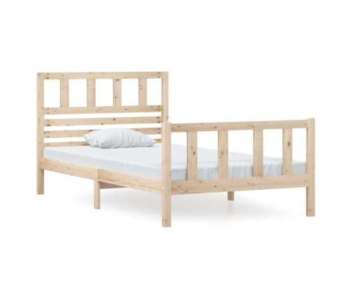 Estructura de cama madera maciza 100x200 cm