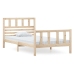 Estructura de cama madera maciza 100x200 cm