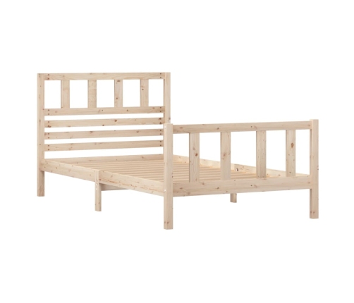 Estructura de cama madera maciza 100x200 cm