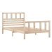 Estructura de cama madera maciza 100x200 cm