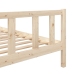 Estructura de cama madera maciza 100x200 cm