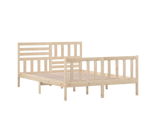 Estructura de cama de madera maciza 140x200 cm