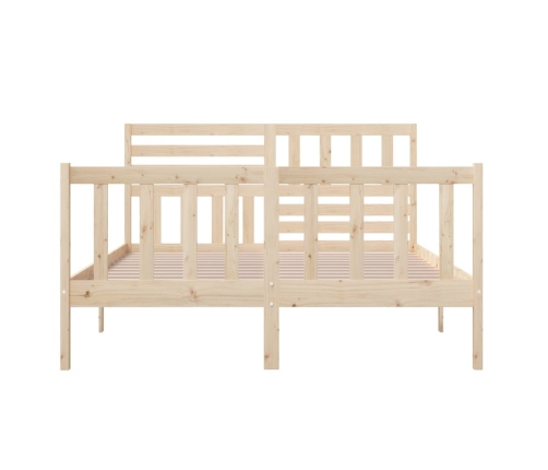 Estructura de cama de madera maciza 140x200 cm