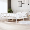 Estructura de cama de madera maciza blanco 150x200 cm