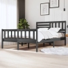 Estructura de cama de madera maciza gris 150x200 cm