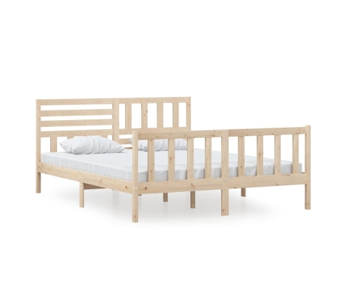 Estructura de cama de madera maciza 160x200 cm