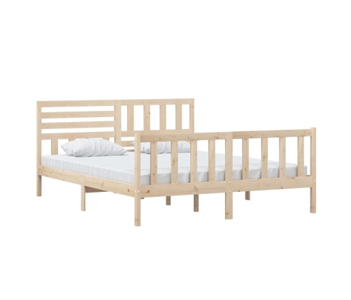 Estructura de cama de madera maciza 160x200 cm