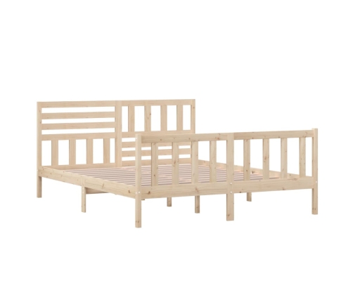 Estructura de cama de madera maciza 160x200 cm