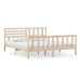 Estructura de cama de madera maciza super king 180x200 cm