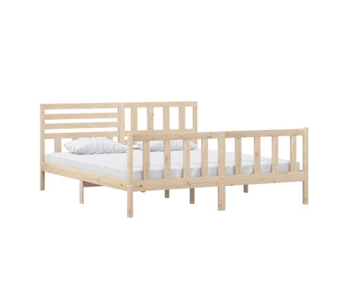 Estructura de cama de madera maciza super king 180x200 cm