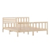 Estructura de cama de madera maciza super king 180x200 cm