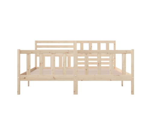 Estructura de cama de madera maciza super king 180x200 cm