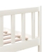 Estructura cama de madera maciza blanca super king 180x200 cm