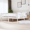 Estructura cama de madera maciza blanca super king 180x200 cm