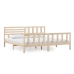 Estructura de cama de madera maciza 200x200 cm