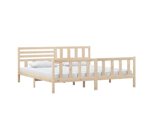 Estructura de cama de madera maciza 200x200 cm