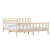 Estructura de cama de madera maciza 200x200 cm