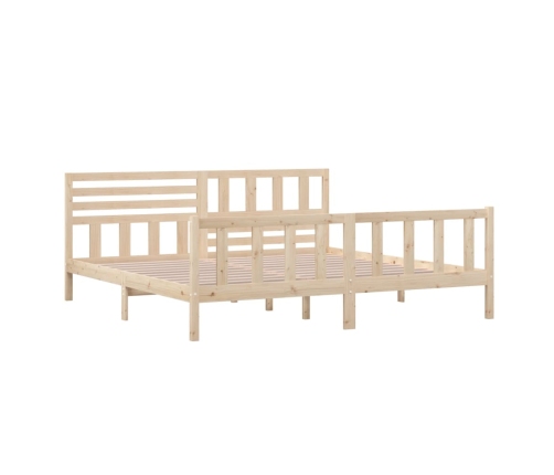 Estructura de cama de madera maciza 200x200 cm