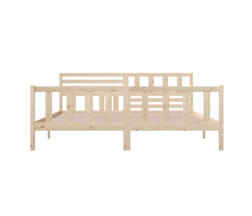 Estructura de cama de madera maciza 200x200 cm