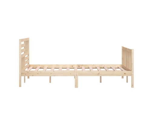 Estructura de cama de madera maciza 200x200 cm
