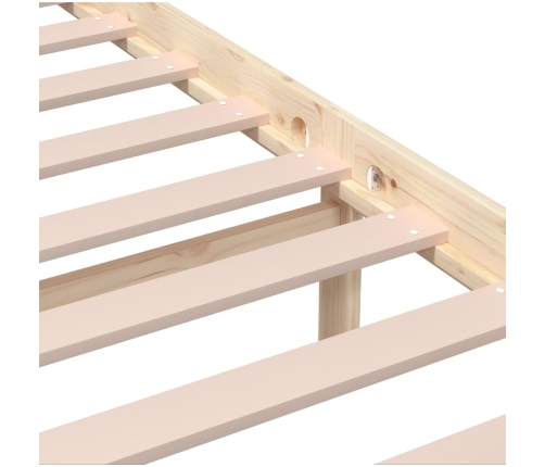 Estructura de cama de madera maciza 200x200 cm