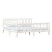 Estructura de cama de madera maciza blanca 200x200 cm