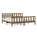 Estructura de cama madera maciza marrón miel 200x200 cm